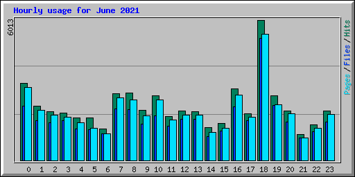 Hourly usage for June 2021