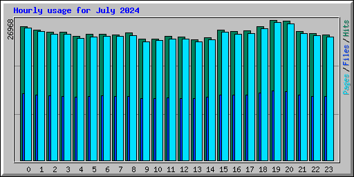 Hourly usage for July 2024