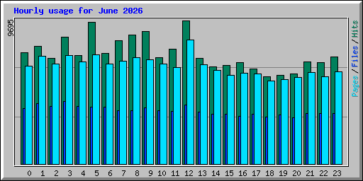 Hourly usage for June 2026