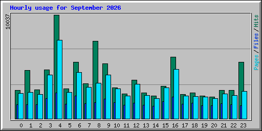 Hourly usage for September 2026